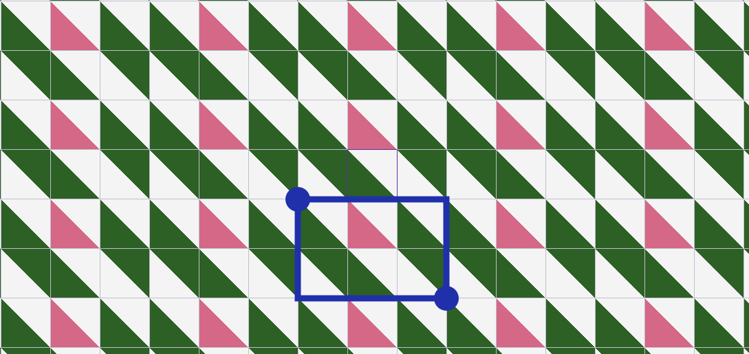 A triangular pattern