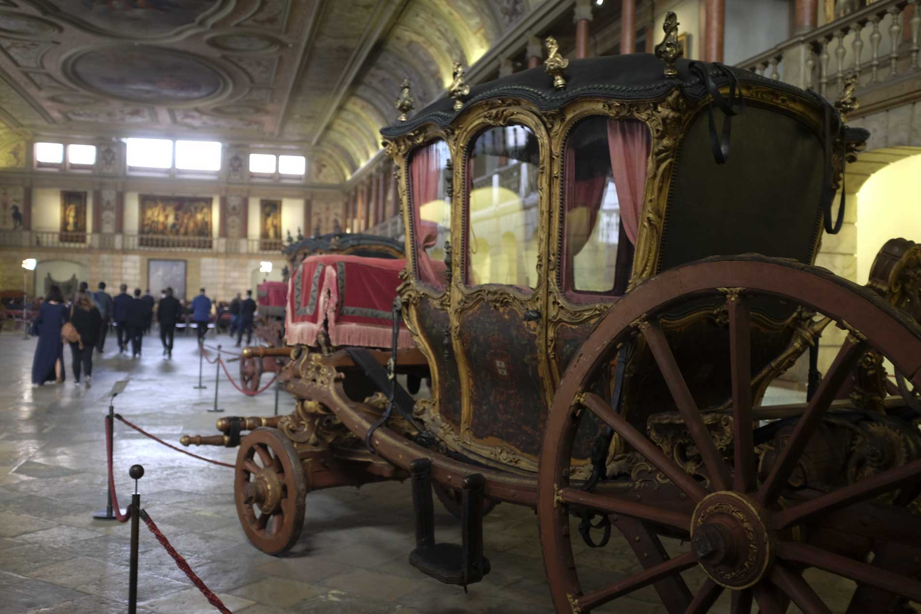 He talked to us in the old coach museum