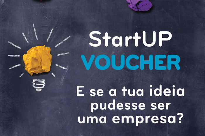 StartUp Voucher ad, it reads: "What if your idea could turn into a company ?"