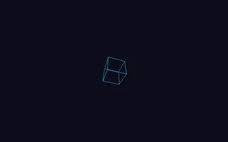 Wireframe cube: a frame rendered by the pngine CLI