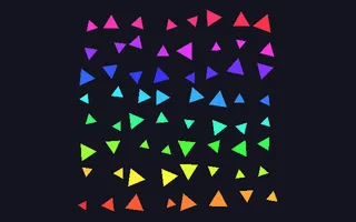 Multiple triangles: a frame rendered by the pngine CLI